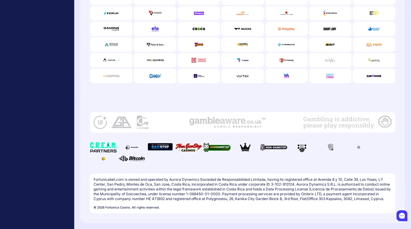 Fortunica: footer